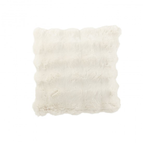 J Line Coussin Wave Polyester Blanc JLine 46590 by Jolipa 46590.