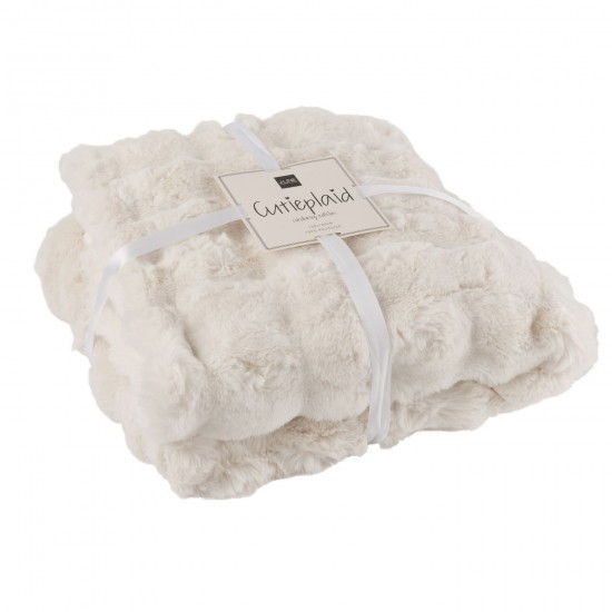 J Line Plaid Wave Polyester Blanc JLine 46591 by Jolipa 46591.