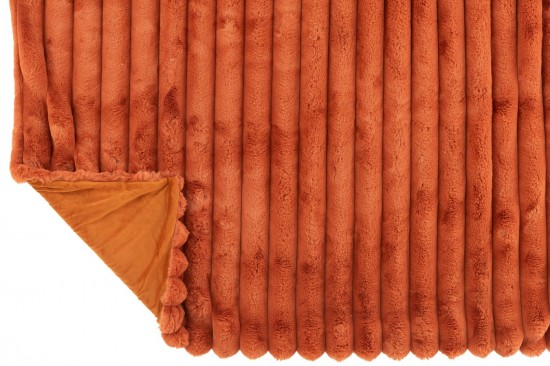 J-Line J Line Jolipa Plaid Large Corduroy Polyester Rouille.