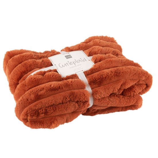 J Line Plaid Large Corduroy Polyester Rouille JLine 46611 by Jolipa 46611.