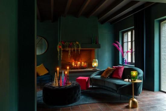 Jolipa Coussn Velours Ocre Rose Assortiment De 3.