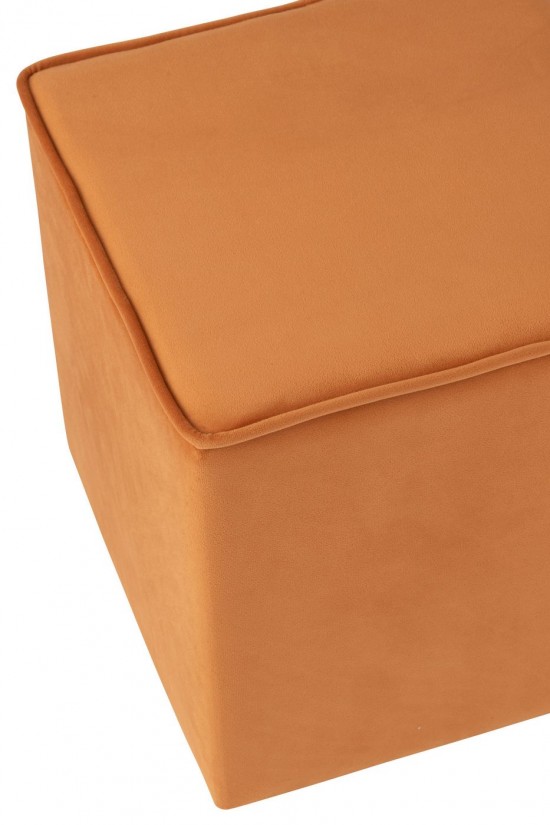 J-Line J Line poufs Jolipa Pouf Cube Velours Ocre.