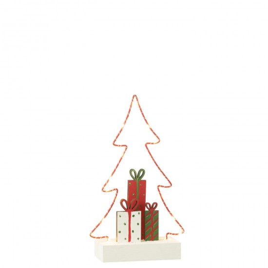 J Line Sapin Cadeaux Led Blanc Rouge Vert Small JLine 47217 by Jolipa 47217.