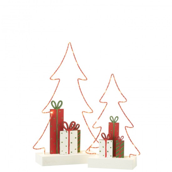 Jolipa Sapin Cadeaux Led Blanc Rouge Vert Large.