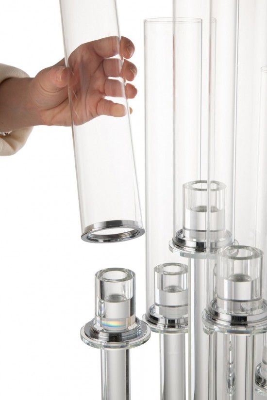 J-Line J Line chandeliers candélabres Jolipa Chandelier 5 Fin Verre Transparent.