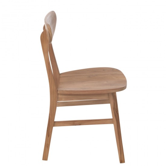 J-Line J Line chaises de repas Jolipa Chaise Sofia Bois De Teck Naturel.
