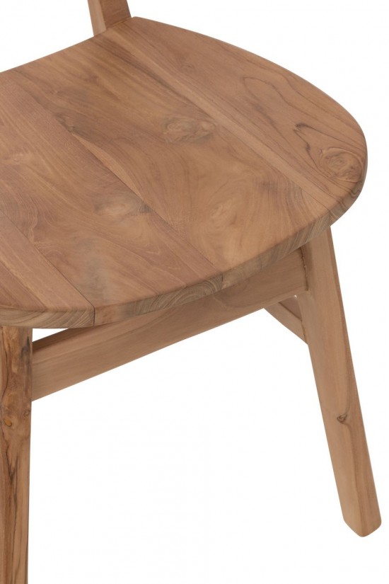 J-Line J Line chaises de repas Chaise Sofia Bois De Teck Naturel.