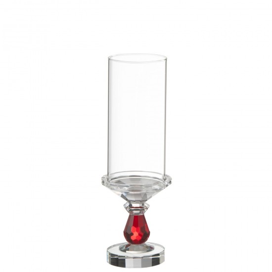 J Line Photophore Marie Crystal Rouge Transparent Small JLine 47331 by Jolipa 47331.
