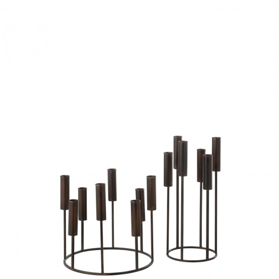 J Line Set De 2 Chandeliers Pierre Fer Noir JLine 47415 by Jolipa 47415.