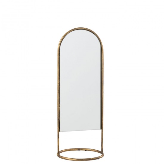 J Line Miroir Sur Pied Daisy Fer Verre Or JLine 47439 by Jolipa 47439.