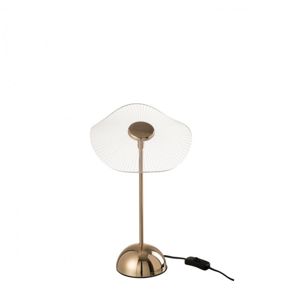 J-Line Lampada Da Tavolo Led Fiore Metallo/Plastica Oro Small.
