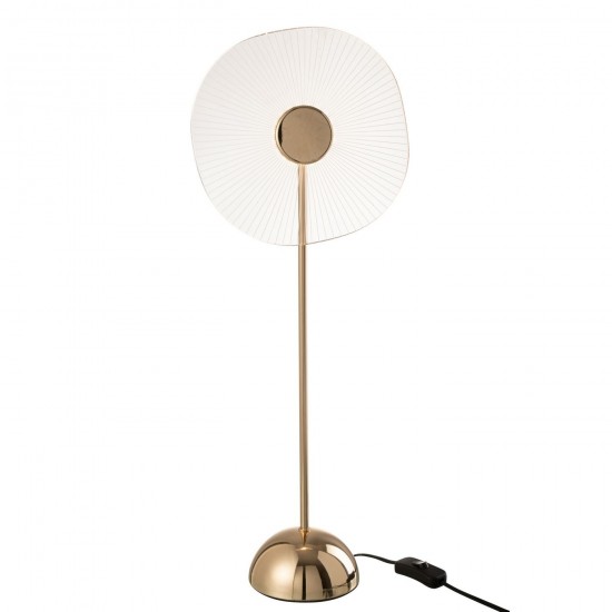 Jolipa Lampe Led Fleur Metal Plastique Or Large.