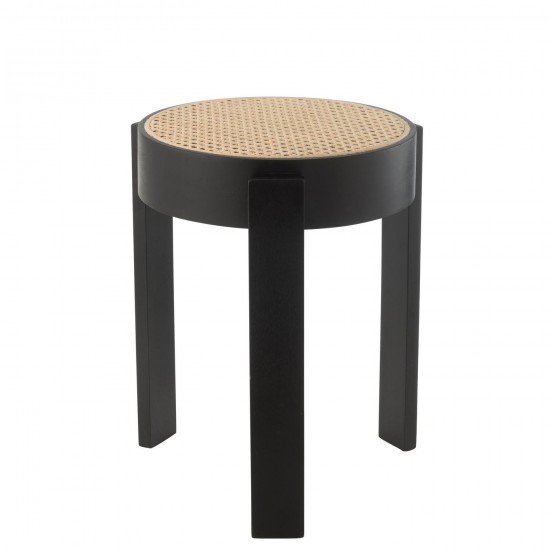 J Line Tabouret Pune Bois De Manguier Noir JLine 47593 by Jolipa 47593.
