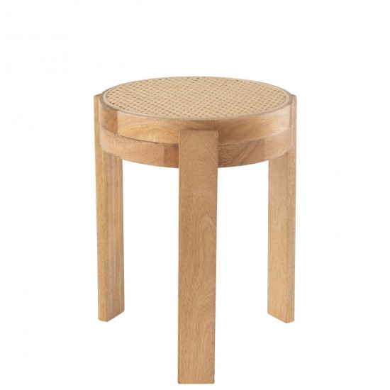 J Line Tabouret Pune Bois De Manguier Naturel JLine 47628 by Jolipa 47628.