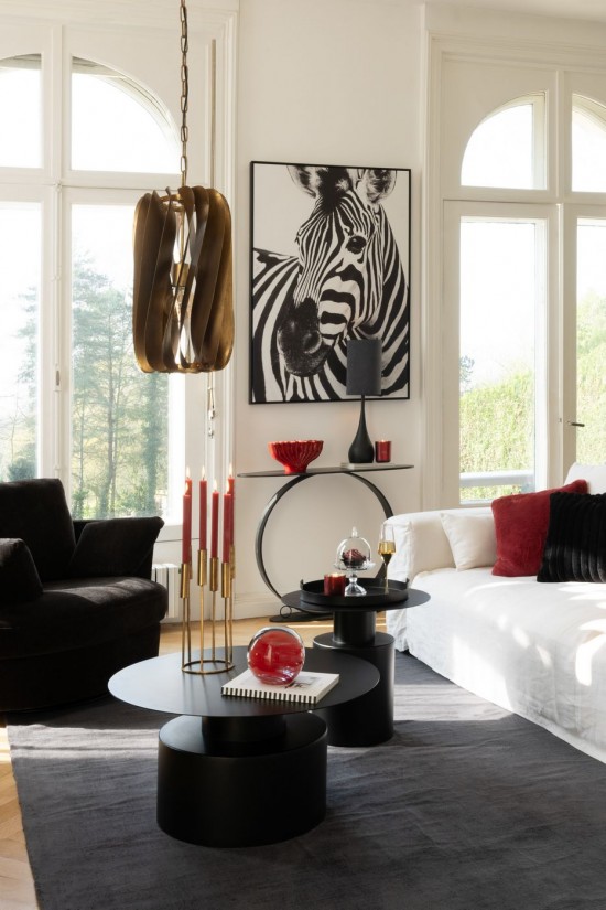 Jolipa Deco Murale Zebre Toile Plastique Noir Blanc.