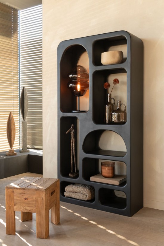 Jolipa Deco Sur Pied Luke Bois De Pin Noir Large.