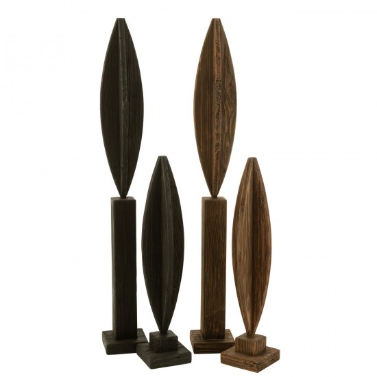 J-Line J Line La nature Photo de nature Photos de la nature Jolipa Deco Sur Pied Luke Bois De Pin Noir Large.