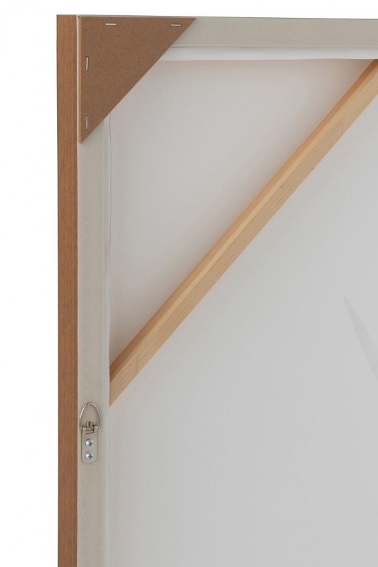 J-Line J Line canevas Jolipa Deco Murale Paysage Yack Bois De Pin Resine Blanc Marron.