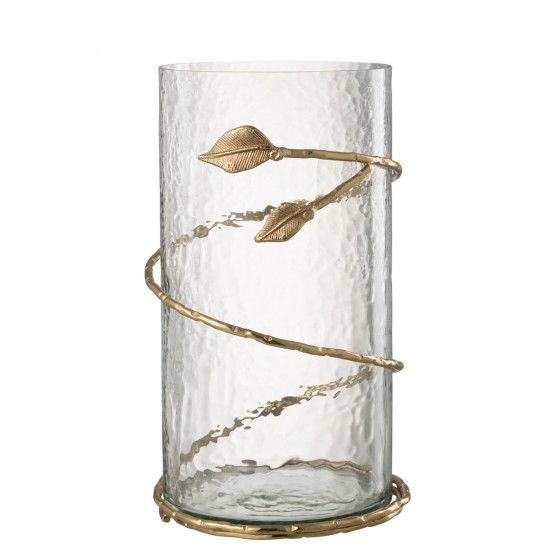 J Line Vase Feuil Long Ver Ac Tr Or JLine 47743 by Jolipa 47743.