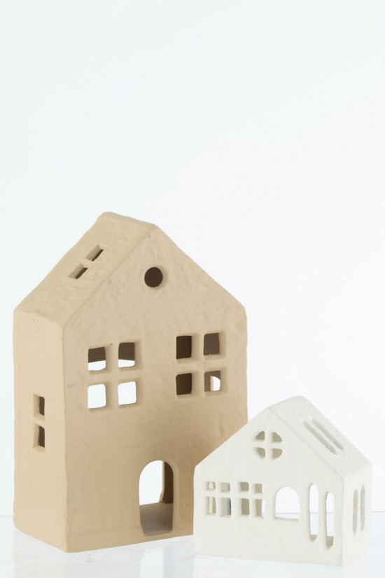 J-Line J Line photophores Maison Agra Blanc.