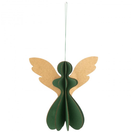 J Line Suspension Ange Papier Vert Foncé Cuivre Large JLine 47783 by Jolipa 47783.