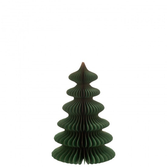 J Line Sapin De Noël Vagues Papier Vert Fonce Cuivre Medium JLine 47788 by Jolipa 47788.