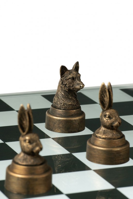 J Line Jeu D'Echecs Animaux Poly Mix JLine 47927 by Jolipa 47927.