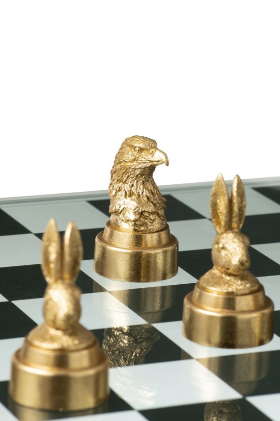 J-Line Scacchi Animali Resina Mix.