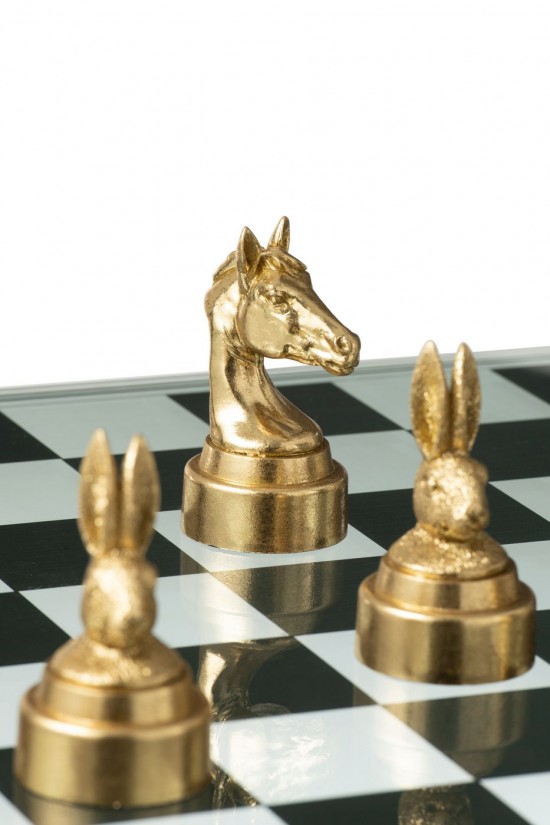 J-Line Ajedrez Animales Poly Mix.