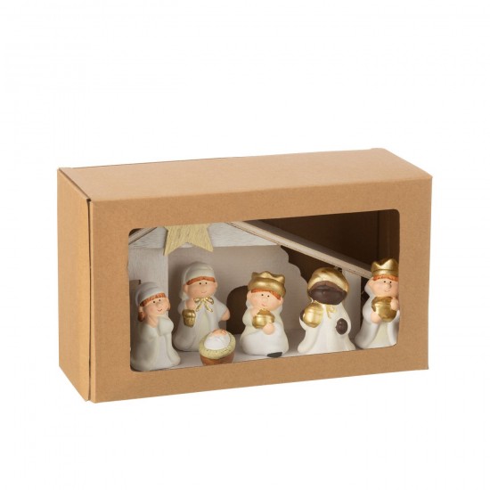 Jolipa Creche Led Porcelaine Blanc Or Large.