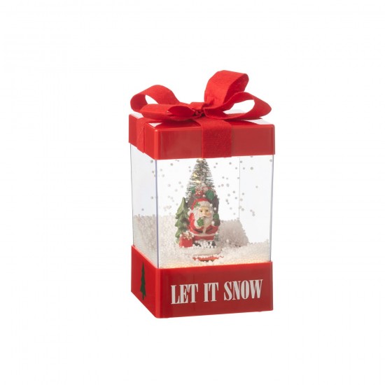 J Line Boule A Neige Boite Cadeau Led Père Noel Resine JLine 47960 by Jolipa 47960.