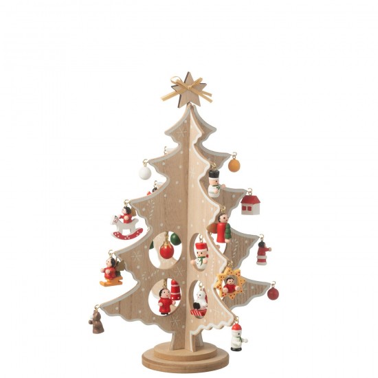 J Line Arbre De Noel Figurines Pliable Bois Naturel JLine 47963 by Jolipa 47963.