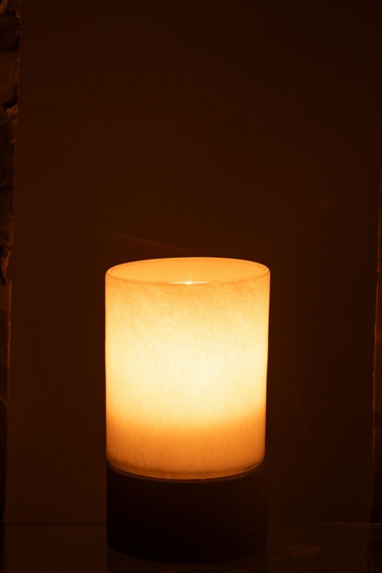 J-Line J Line Grands vases Grand vase Vases hauts Vase haut. Jolipa Photophore Vase Ray Verre Bois De Saule Gris Noir Small.