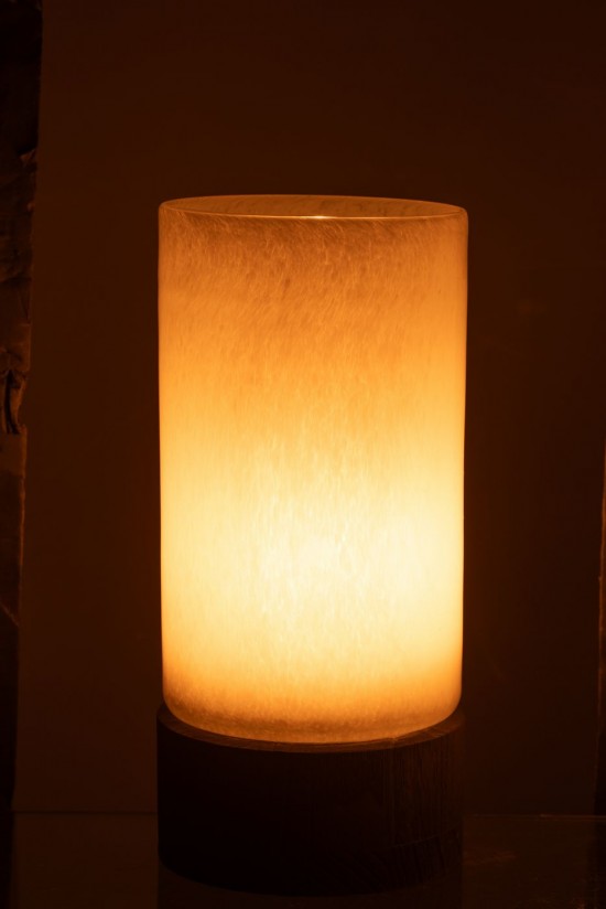 J-Line J Line Grands vases Grand vase Vases hauts Vase haut. Jolipa Photophore Vase Ray Verre Bois De Saule Gris Noir Medium.