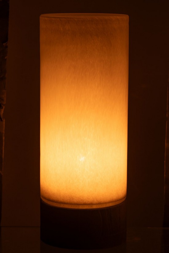 J-Line J Line Grands vases Grand vase Vases hauts Vase haut. Jolipa Photophore Vase Ray Verre Bois De Saule Gris Noir Extra L.