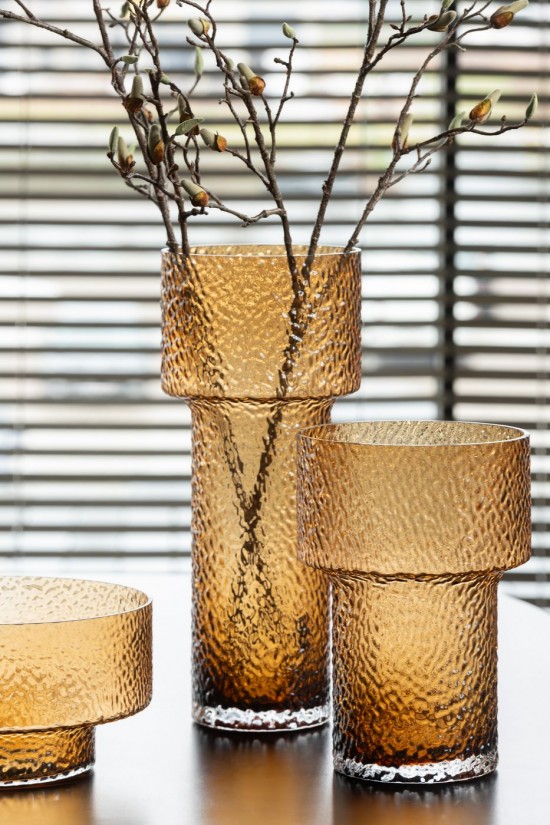 Jolipa Vase Betty Verre Marron Large.