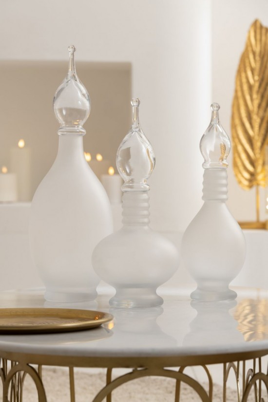 Jolipa Vase Bouchon Deco Fiole Joe Verre Transparent Medium.