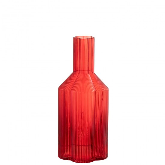 J Line Carafe Fiore Verre Rouge JLine 48218 by Jolipa 48218.
