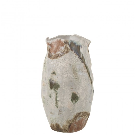 J Line Vase Lune Texture Cylindre Argile Mixte JLine 48319 by Jolipa 48319.