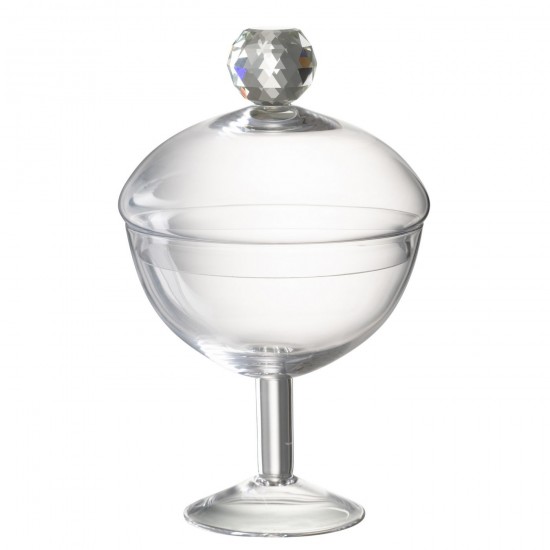 J Line Pot A Provision Diamond Cristal Verre Transparent Large JLine 48466 by Jolipa 48466.