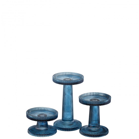 J Line Set De 3 Chandeliers Nelly Verre Bleu JLine 48501 by Jolipa 48501.