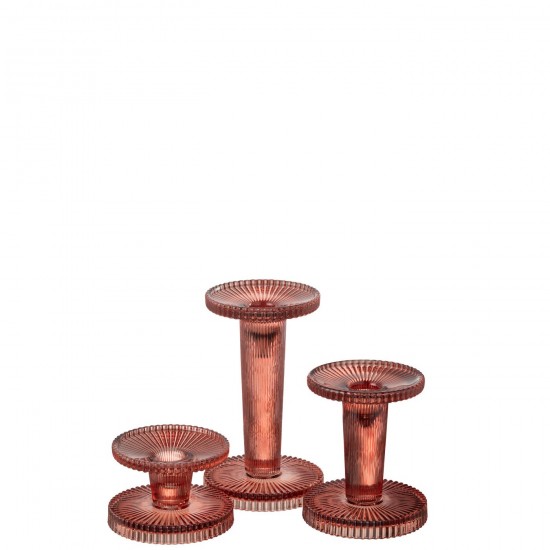 J-Line J Line chandeliers candélabres Jolipa Set De 3 Chandeliers Nelly Verre Orange.