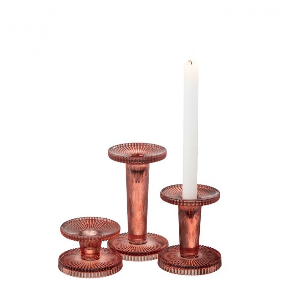 Jolipa Set De 3 Chandeliers Nelly Verre Orange.