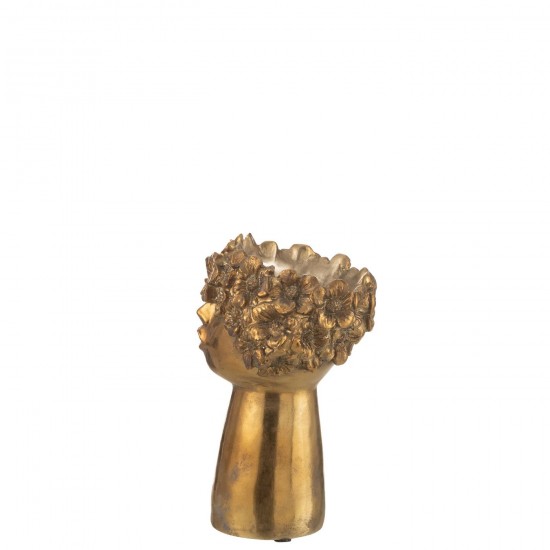 J-Line J Line cachepots de fleur Jolipa Cachepot Nebu Poly Or Small.