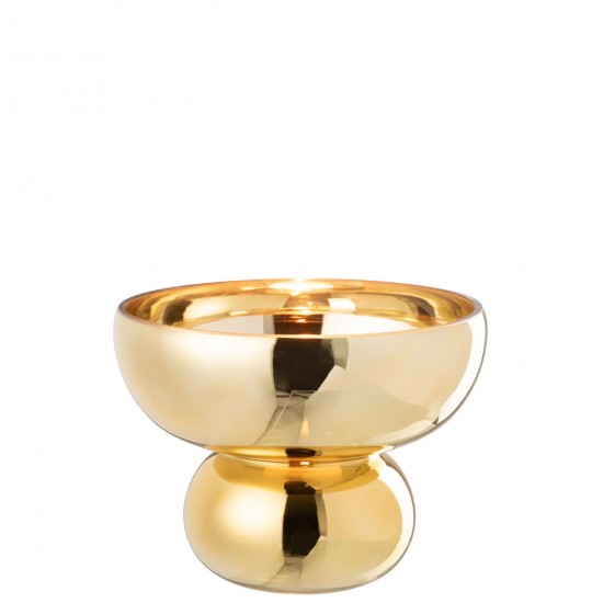 J Line Bol Sur Pied Arrondi Verre Doré JLine 48645 by Jolipa 48645.