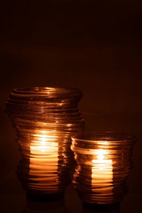 J-Line J Line vases Vase Tornado Verre Gris Small.