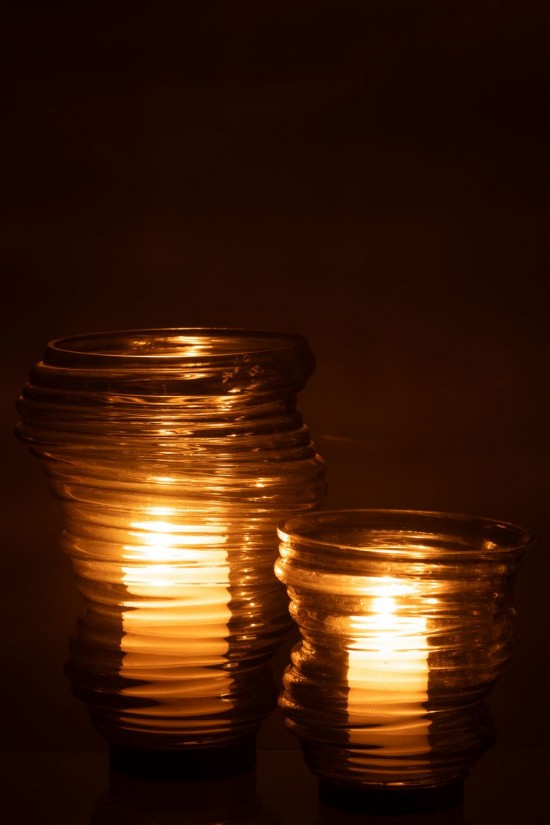 J-Line J Line vases Vase Tornado Verre Vert Small.