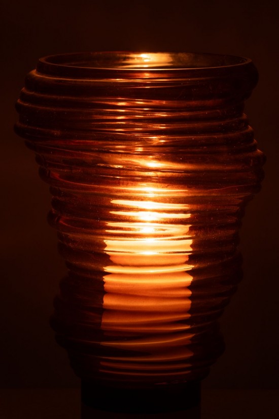 J-Line J Line vases Jolipa Vase Tornado Verre Marron Large.