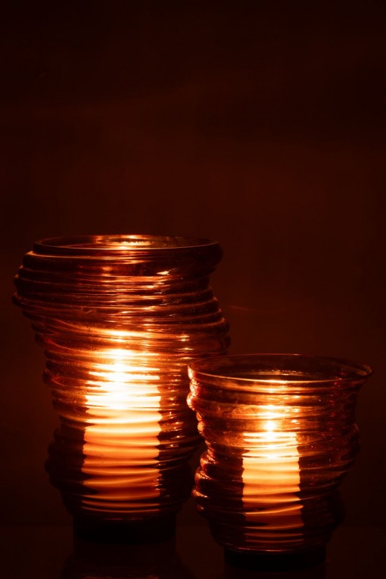 J-Line J Line vases Vase Tornado Verre Marron Large.