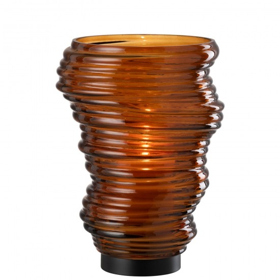 J Line Vase Tornado Verre Marron Large JLine 48700 by Jolipa 48700.